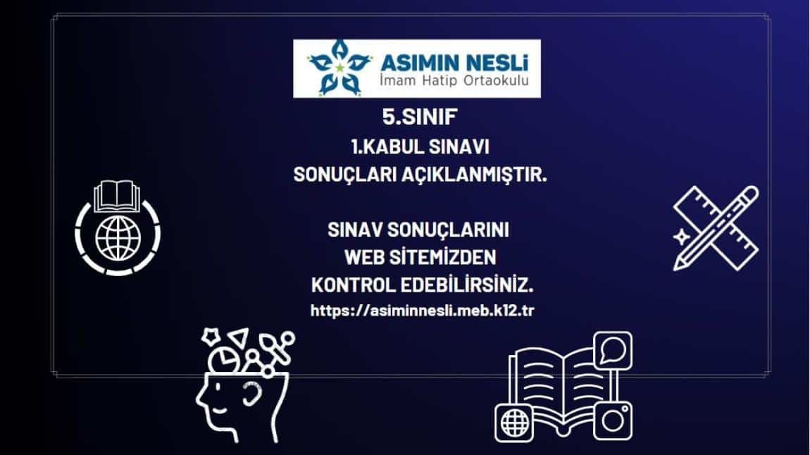 2025 - 2026 5.SINIF 1.KABUL SINAVI SONUÇLARI AÇIKLANDI.